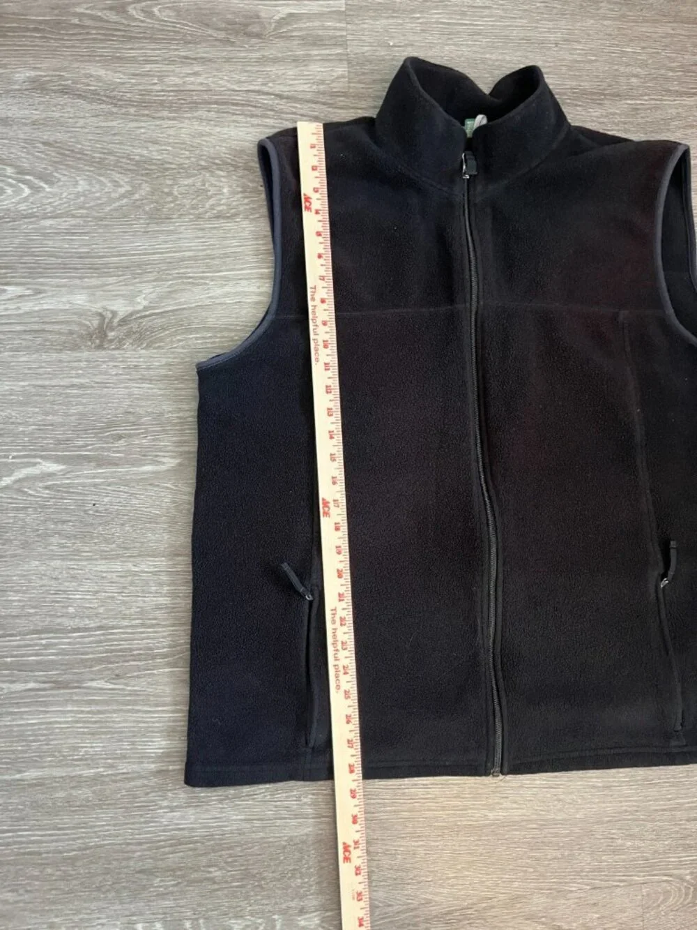 LL Bean Vest Men’s XXL Tall Black Fleece Full Zip Outdoors Hiking Polartech